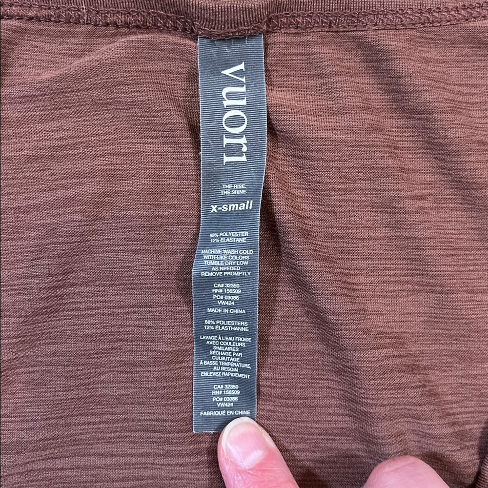 Vuori All Day Jumpsuit Terracotta Heather Brown XS Extra-Small Romper EUC Pocket - Picture 12 of 16